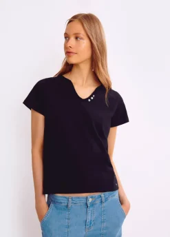 Bio Basic T-Shirt Knopen Mar