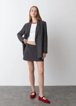 Blazer Overslag Krijtstreep