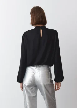 Blouse Effen Met Choker