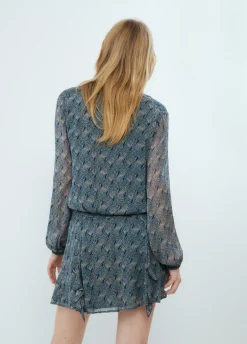 Blouse Kort Knopen Print