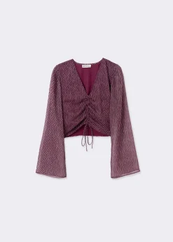 Blouse Mouwen Volume Lace-Up