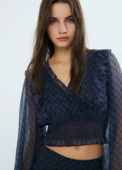 Blouse Overslag Ruches