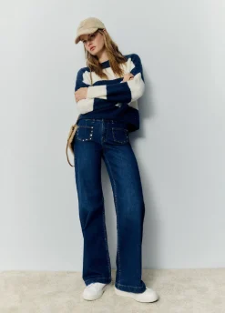 Jeans Culotte Studs