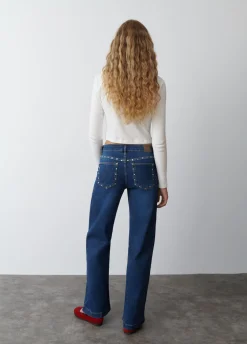 Jeans Culotte Studs