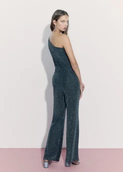 Jumpsuit Cut-Out Stof Metallic Garen