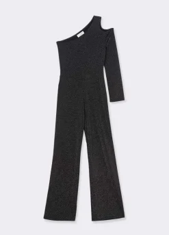 Jumpsuit Cut-Out Stof Metallic Garen