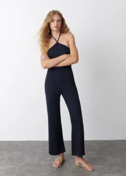 Jumpsuit Halter Jacquard