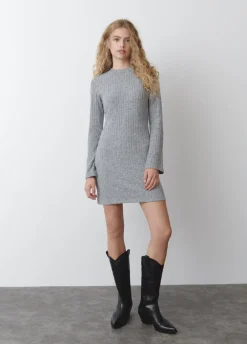 Jurk Geribd Lange Mouwen