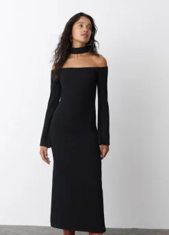 Jurk Lang Boothals Choker