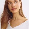 Oorbellen Lang 5 Ringen Steentjes