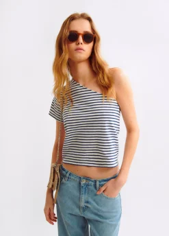 T-Shirt Asymmetrisch Strepen