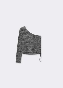 T-Shirt Lange Mouwen Asymmetrisch Plooi