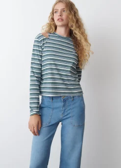 T-Shirt Strepen Cut-Out
