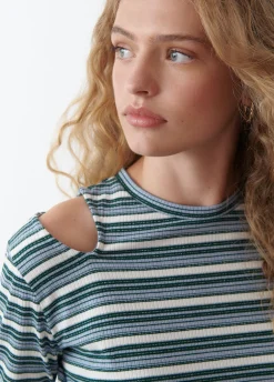 T-Shirt Strepen Cut-Out
