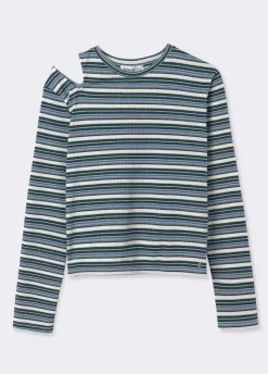 T-Shirt Strepen Cut-Out