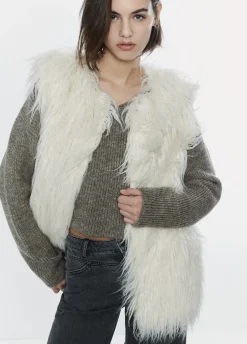 Vest Leereffect Lang